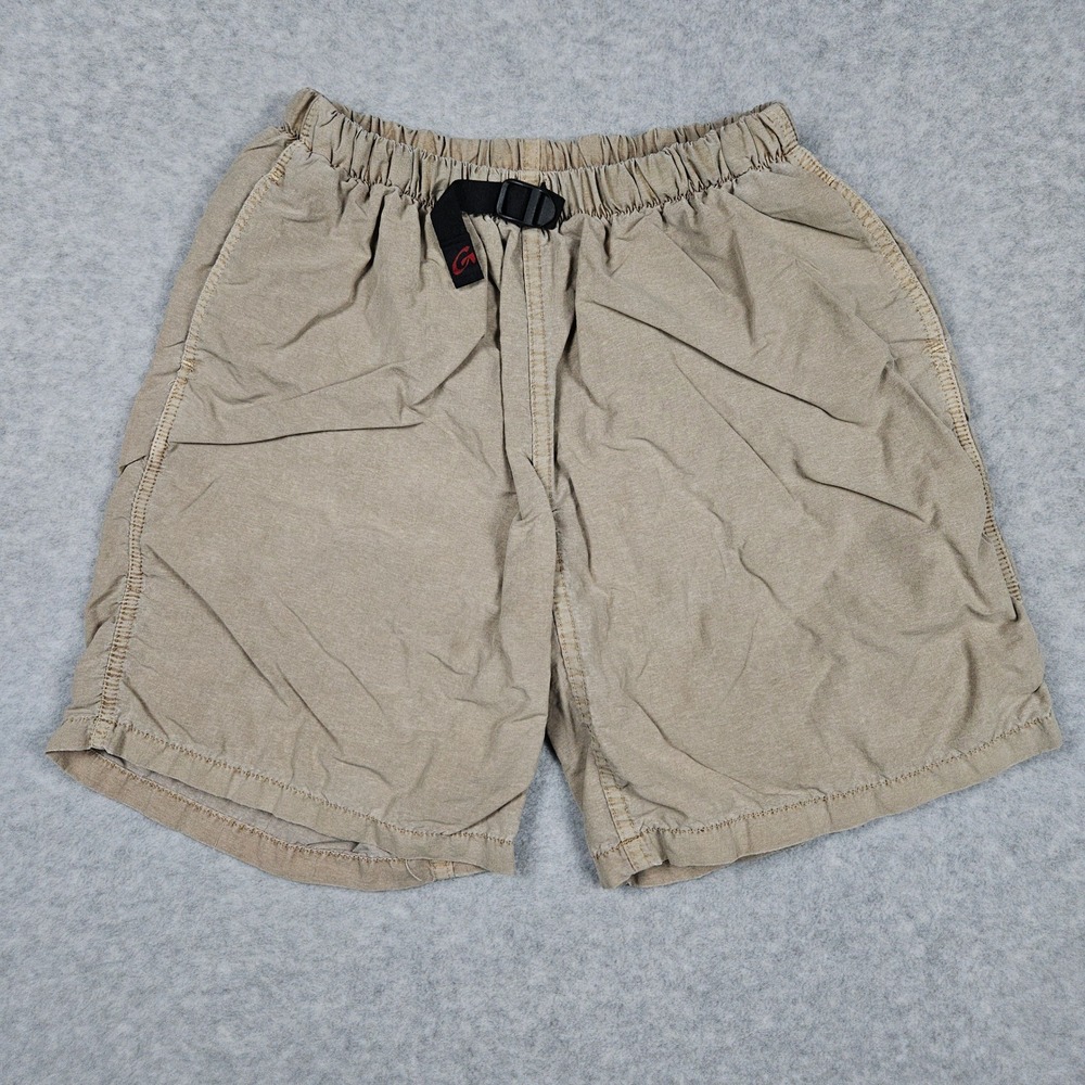 Vintage Gramicci Men's Medium Khaki Lined Shorts Belted G-Short Climbing Hiking